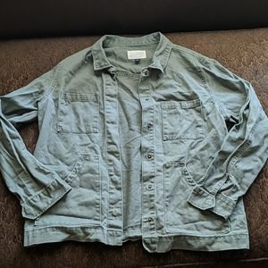 Army green jean jacket women's